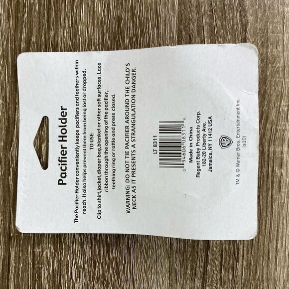 Pacifier Holder Baby Clip‎ Looney Tunes Boys Girls Toddler Babies Teether New - Picture 6 of 10